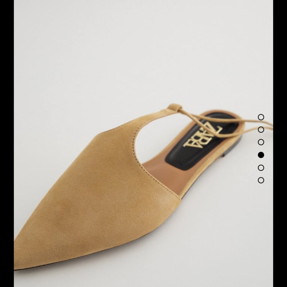 Zara tied leather t-bar mules